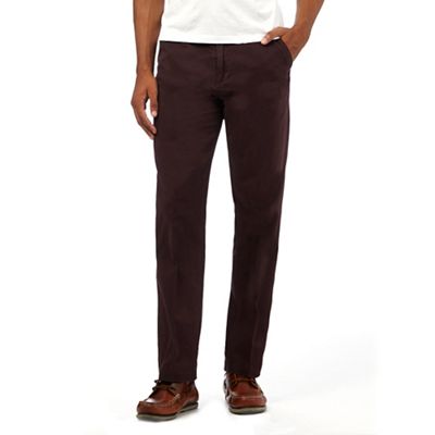 Maine New England Big and Tall purple tailored fit chinos